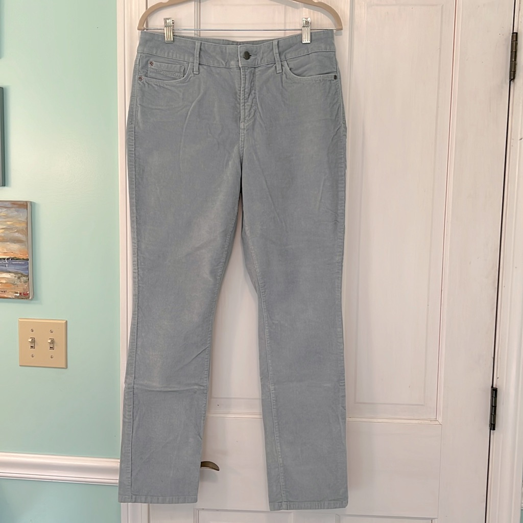 Nydj Corduroy Legging Pants Ice Blue 10 - Excellent